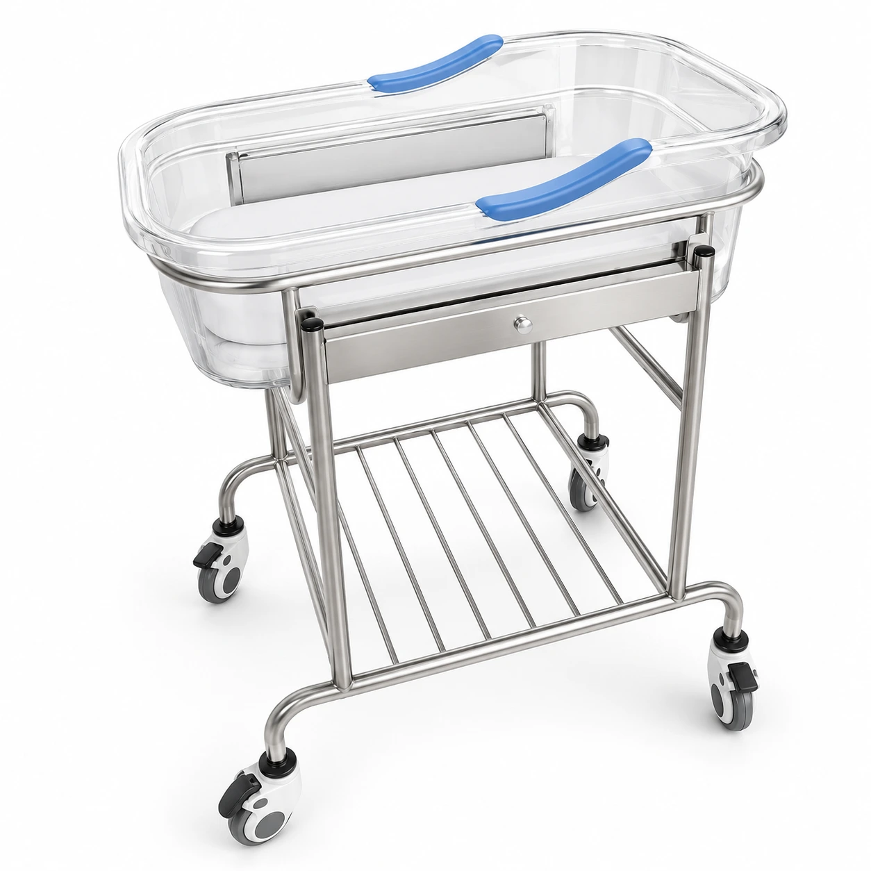 INFANT CARE TROLLEY FULLY S.S.(IMPORTED) WITH BABY TUB(FIBRE)